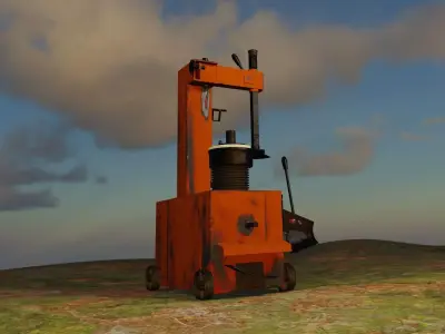 tyre machine Free low-poly 3D model