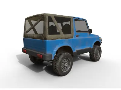 Compact SUV Low-poly 3D model