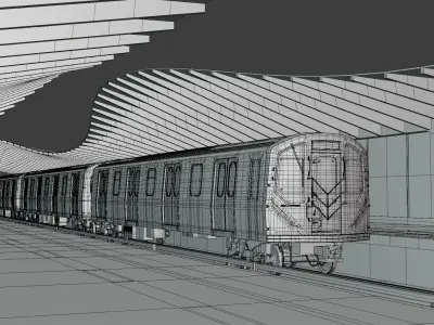 NYC subway station 3D model