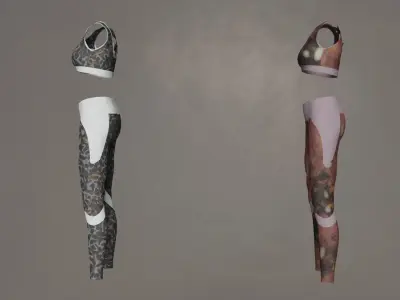 Female Sport Outfit 3D model