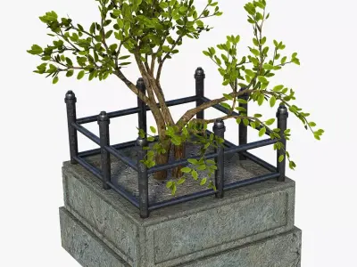 Modern Landscape Plant Green 3D model