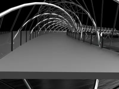 parametric helix bridge singapore 3D print model