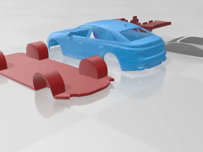 Audi A5 2025 - Separate Parts STL Model 3D print model