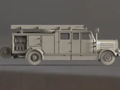 fire engine 3D print model
