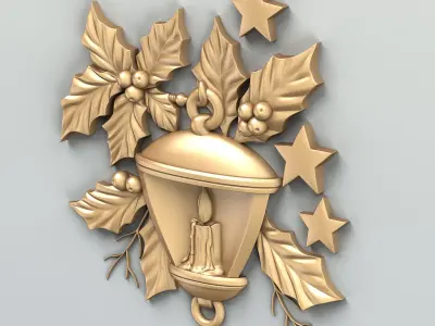 Carved decor central 022 3D model