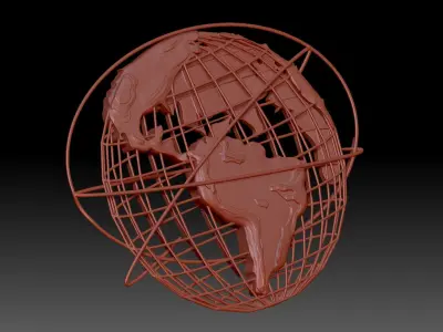 Earth 3D print model