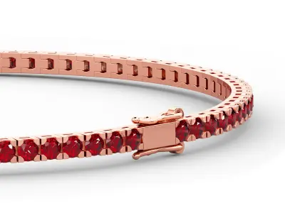 Diamond Tennis Bracelet 2mm 3D print model