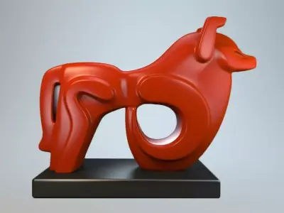 Dog Sculpture P 3D print model