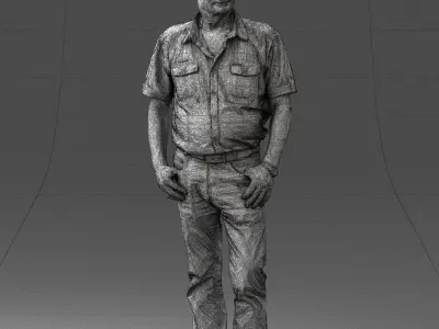 000025 Old man 0713 3D model