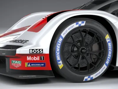 Porsche 963 LMDh Racecar 2023 3D model