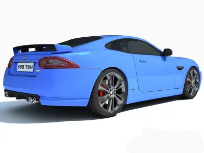 Blue Luxury Car 3D model