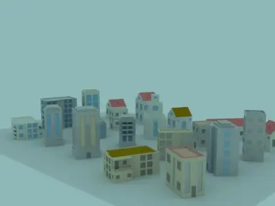 CollectionOfHouses city 3D model