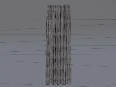 Curtains Low-poly 3D model