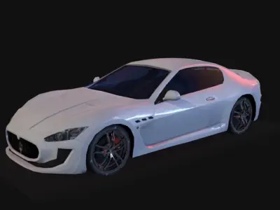 Maserati Gran Turismo Low Poly Low-poly 3D model