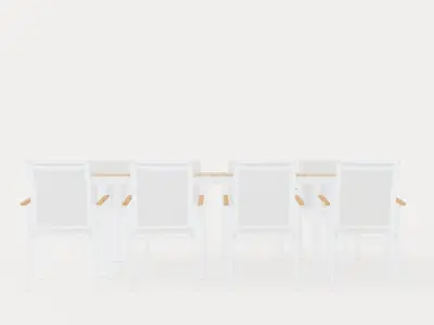 Seattle dining set Low-poly 3D model