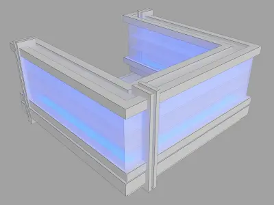 Kiosk Partition Booth a414b 3D model