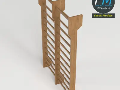 Double Swedish ladder 3D model