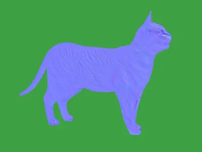 Singapura Cat Low-poly 3D model