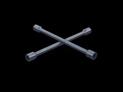 Lug Wrench Low-poly 3D model
