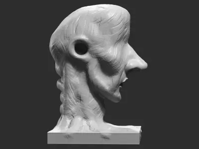 human head modern sculpture 3d print model 90 3D print model