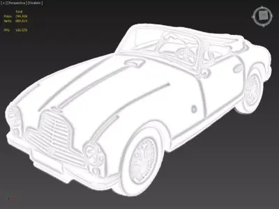 Aston Martin Car Suitable for embossing Hot Foil Technique 3D model