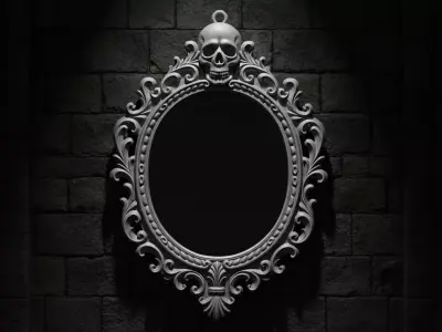 Gothic Skull Frame 3D print model