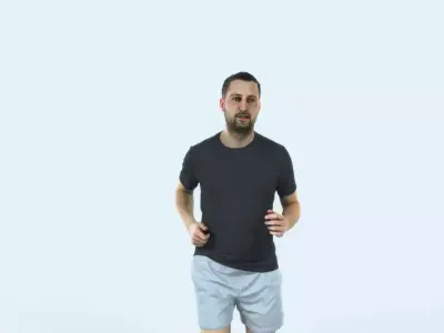 Portrait 07D Running Jogging Football Sports Man Low-poly 3D model purchase