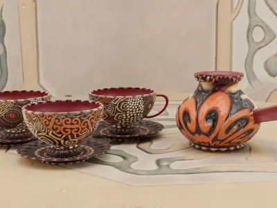 Hot African Tea Party 3D model