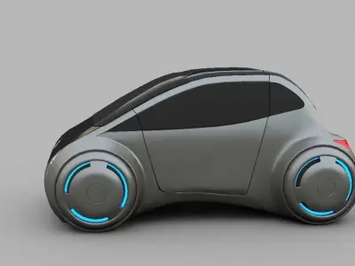 APPLE CONCEPT CAR  G2 rigged 3D model