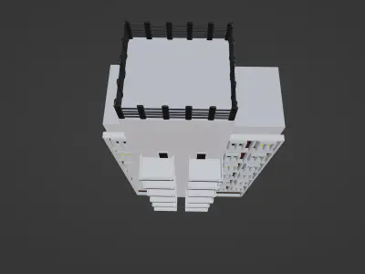 Monolithic multi-storey building 3D model