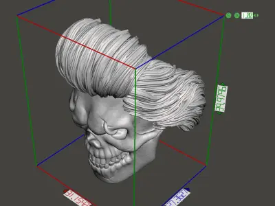 Skull pendant jewelry Bearded vol4 3D print model