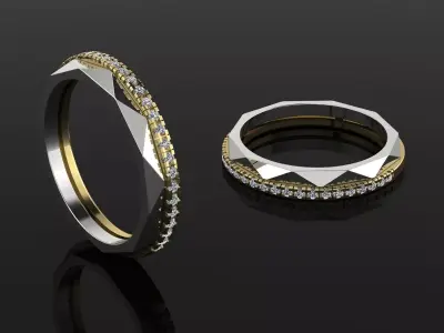 Graff Jewelry Ring Gold 3D print model
