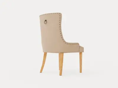 Victoria Armchair Beige Vintage Low-poly 3D model