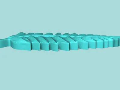 Serrated Fern Leaf - Silicone Mold Maker - Template 3D print model