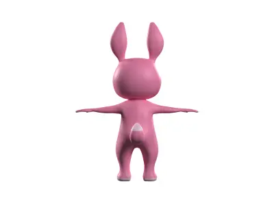  3D Cartoon Rabbit Model 3D model