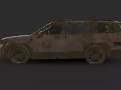 Abandoned Car - Hyundai SantaFe 2024 Low-poly 3D model