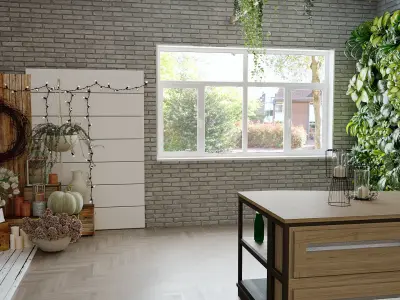 Green Kitchen 3D model