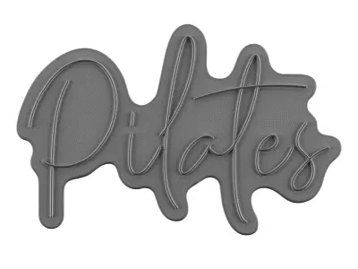 Pilates Neon Sign 3D model