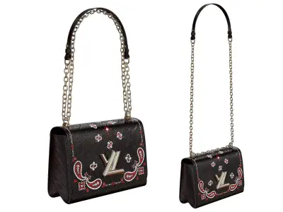 Louis Vuitton Bag Twist Printed Black Epi 3D model