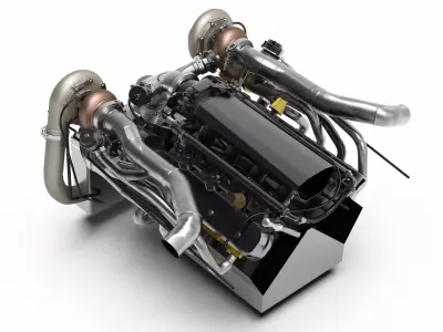 Chevy LS1 V8 Twin Turbo Low-poly 3D model