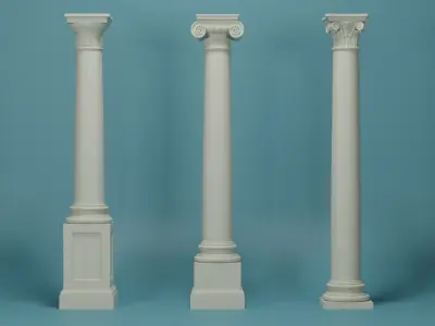 Classical columns 3D model