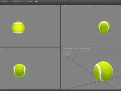 A tennis ball Low-poly 3D model