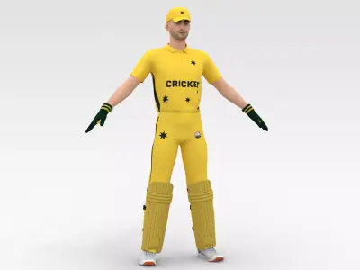 Cricket Wicket Keeper V4 3D model