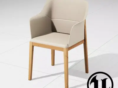 Molteni and C Tivan Chair UE4 Low-poly 3D model
