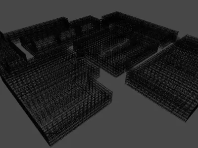 Parking Garage Racing Track Low-poly 3D model