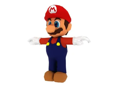 Super Mario Low-poly 3D model
