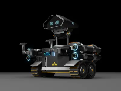 scifi robot 3D model