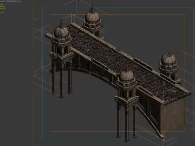 Castle Stone Bridge 3D model