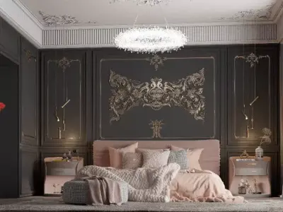 interior  design bedroom  3D model