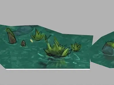 Stone Yunmengze - Stone - Plant 3D model